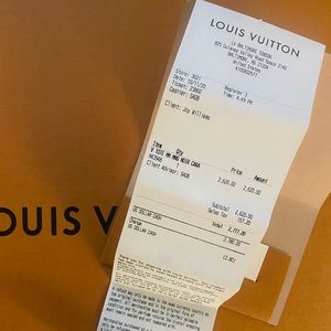 Original Louis Vutton Box and Receipt